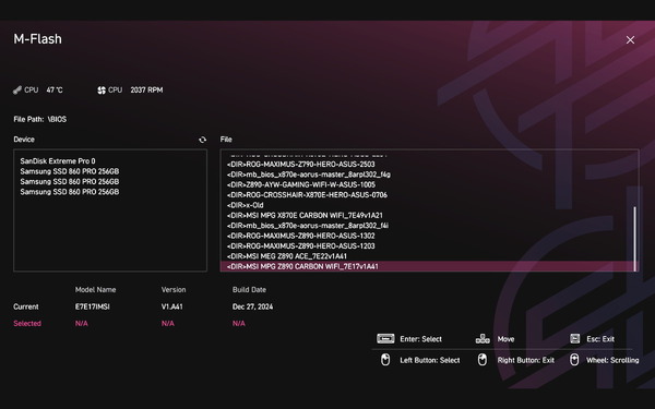 MSI MPG Z890 CARBON WIFI_BIOS_6