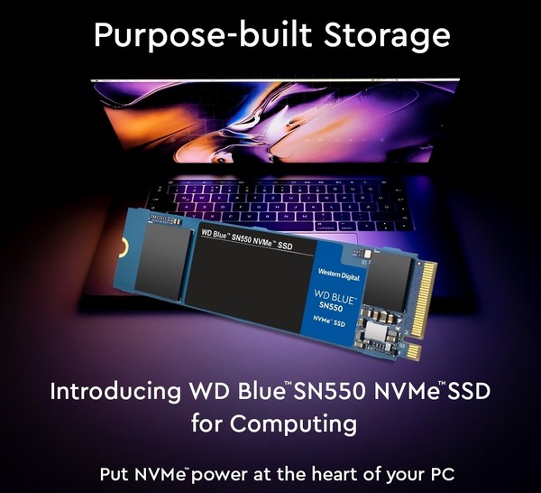 WD Blue SN550 NVMe M.2 SSD_top