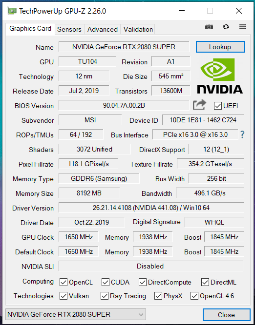MSI GeForce RTX 2080 SUPER GAMING X TRIO_GPU-Z (1)