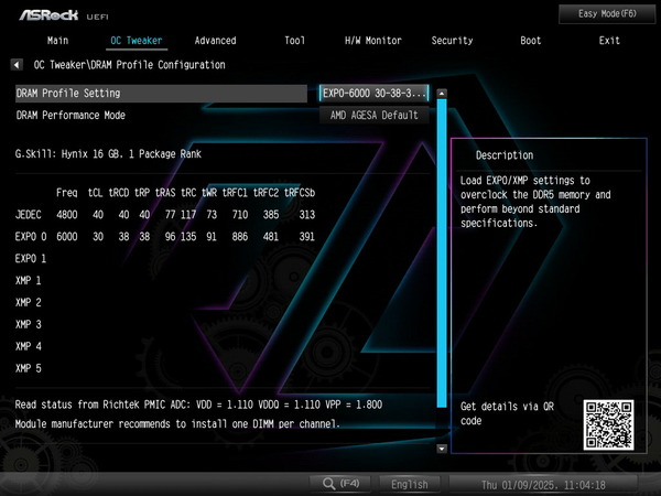 ASRock X870E Taichi_Test-BIOS