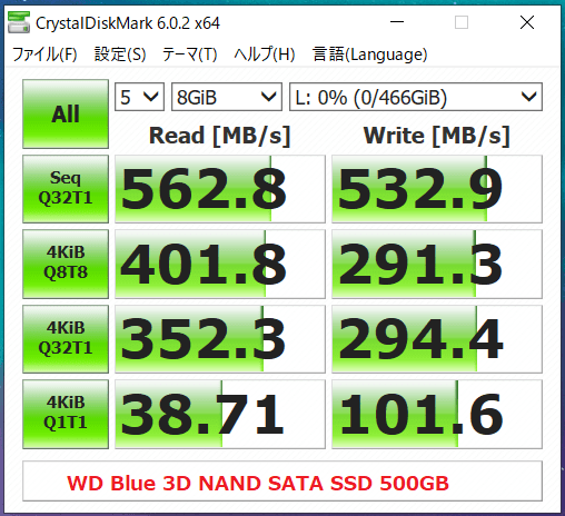 WD Blue 3D NAND SATA SSD 500GB_CDM