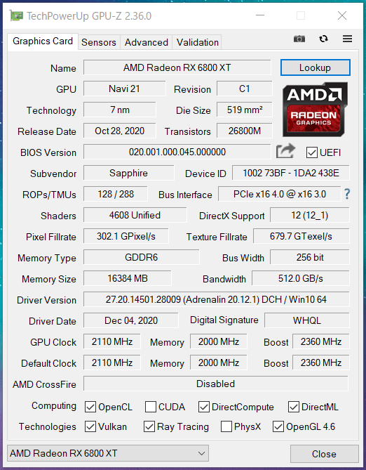 SAPPHIRE NITRO+ Radeon RX 6800 XT SE_OC_GPU-Z (1)