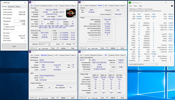 ASRock X570 Taichi Razer Edition_5950X_3600MHz_C14_ramtest_f