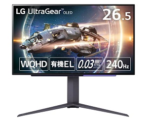 LG 27GR95QE-B （WQHD/240Hz/有機EL）