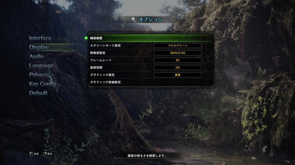 MONSTER HUNTER WORLD PC_graphic setting_1