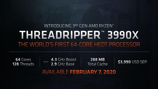 AMD Ryzen Threadripper 3990X_spec
