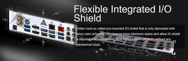 ASRock X570 AQUA_Flexible Integrated IO Shield