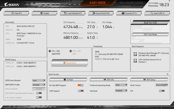 GIGABYTE X870I AORUS PRO ICE_BIOS_1