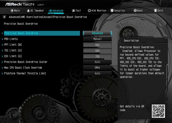 Precision Boost Overdrive_setting_BIOS