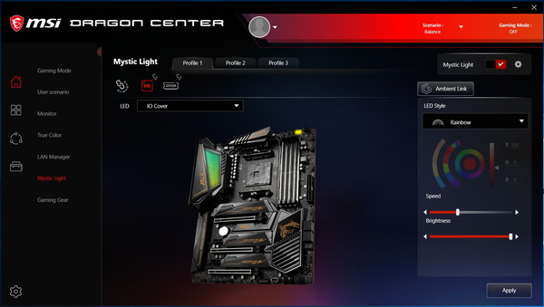 Dragon Center_Mystic Light_MSI MEG X570 ACE_1