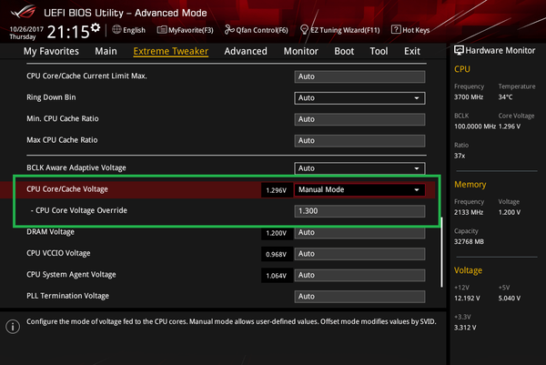 Core i7 8700K 5GHz OC BIOS Setting (4)
