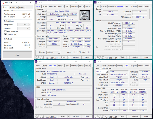 HyperX FURY RGB DDR4 HX432C16FB3AK2-16_Intel-Z390_XMP