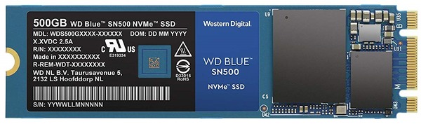 WD Blue SN500 NVMe M.2 SSD 500GB