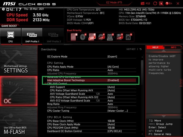 MSI MEG Z590 ACE_BIOS_OC_28