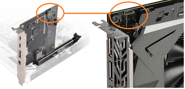 ASRock Thunderbolt 3 AIC R2.0_internal-mDP_connecter