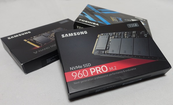 Samsung 960 PRO 512GBをレビュー。旧モデルや競合製品と温度比較
