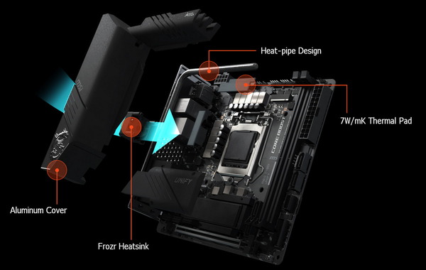 MSI MEG Z490I UNIFY_VRM-Cooler