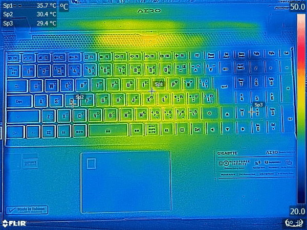 GIGABYTE AERO 15 OLED_FLIR_idle