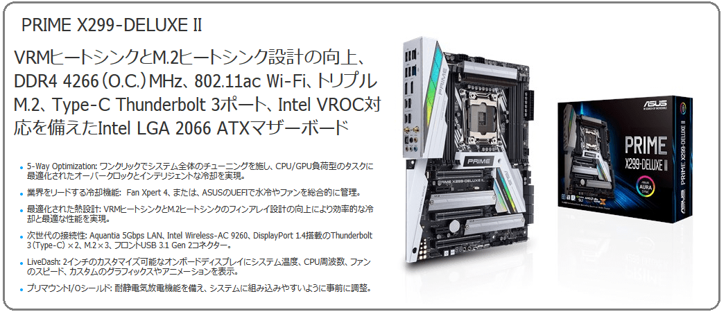 ASUS PRIME X299-DELUXE II_top