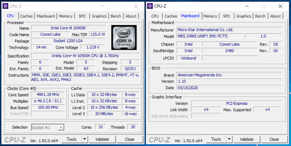 MSI MEG Z490I UNIFY_OC-test_Core i9 10900K_CPU-Z (1)