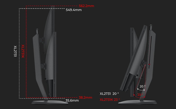 ZOWIE XL2731K_stand
