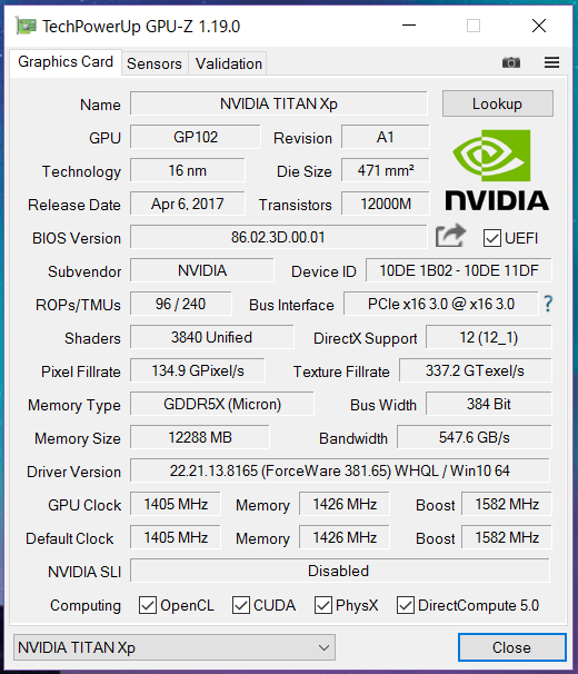 NVIDIA TITAN Xp_gpu-z