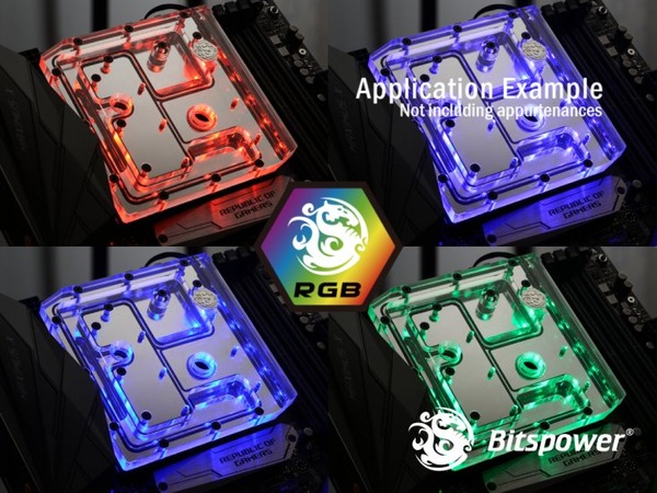 Bitspower MonoBlock ARM10H RGB-Nickel (5)