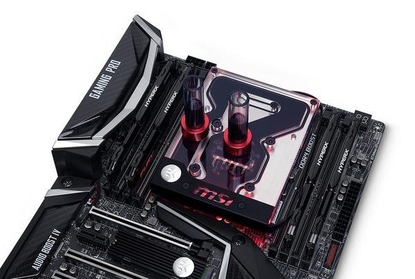 EK-FB MSI X299 GAMING PRO CARBON RGB Monoblock - Nickel (7)