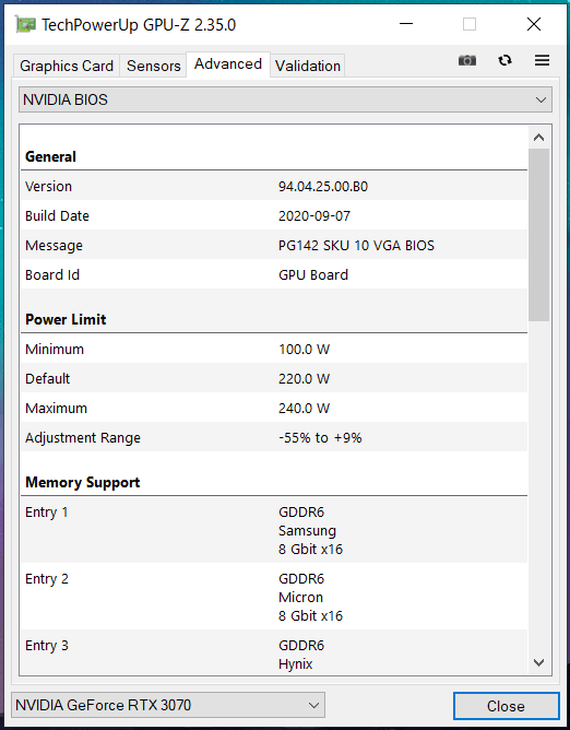 COLORFUL iGame GeForce RTX 3070 Advanced OC-V_GPU-Z_def (3)
