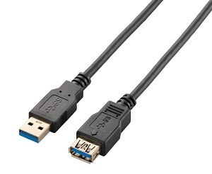 エレコム USBケーブル USB3.0 A-A延長タイプ スタンダード 2m ブラック USB3-E20BK