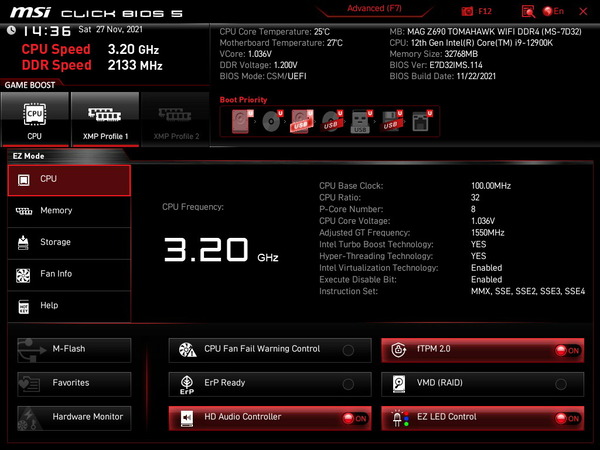 MSI MAG Z690 TOMAHAWK WIFI DDR4_BIOS_1