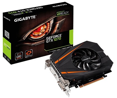 GIGABYTE ビデオカード GEFORCE GTX 1070搭載 ショートモデル GV-N1070IXOC-8GD