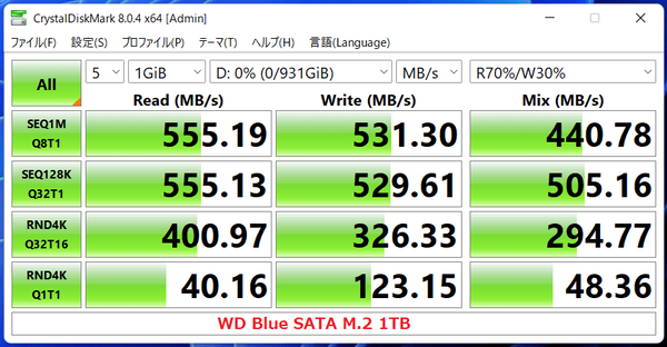 WD Blue SATA M.2 1TB_CDM8