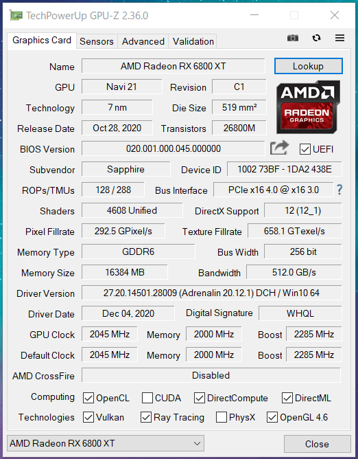 SAPPHIRE NITRO+ Radeon RX 6800 XT SE_Silent_GPU-Z (1)