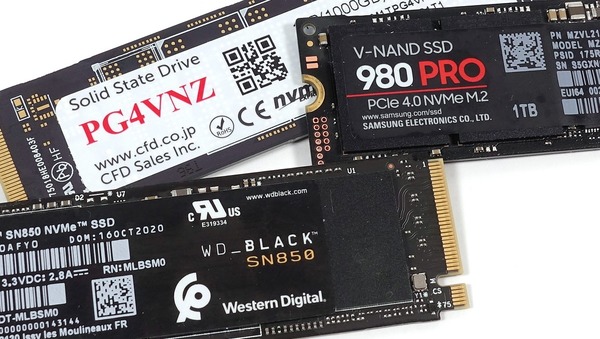 PCIE4.0対応NVMe M.2 SSDのレビュー記事一覧へ