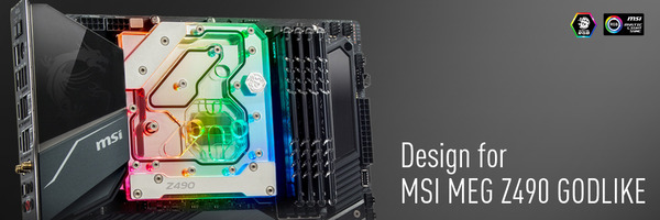 Bitspower Mono Block for MSI MEG Z490 GODLIKE_top