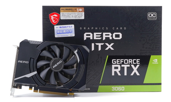 MSI GeForce RTX 3060 AERO ITX 12G OC LHR