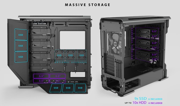 Phanteks Enthoo Evolv X Glass_Strage