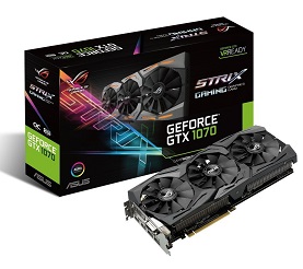 ASUSTek R.O.G. STRIXシリーズ NVIDIA GeForce GTX1070搭載ビデオカード オーバークロック メモリ8GB STRIX-GTX1070-O8G-GAMING