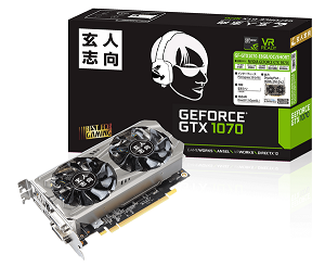 玄人志向 ビデオカードGEFORCE GTX 1070搭載 GF-GTX1070-E8GB/OC/SHORT