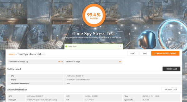 ASUS TUF-RX6800XT-O16G-GAMING_TimeSpy Stress Test