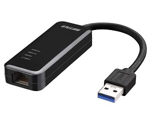 BUFFALO LUA4-U3-AGTE-BK 1Gb有線LAN USBアダプタ