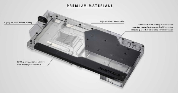 Phanteks Glacier G40 ASUS GPU Block for ASUS_material