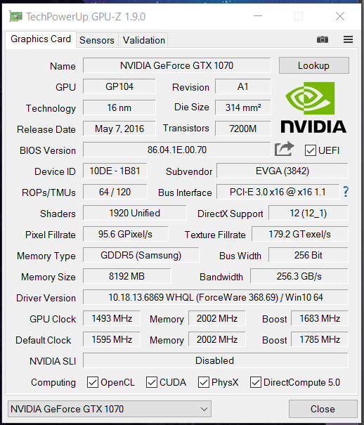 GTX 1070 FE_gpuz