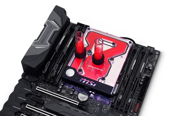 EK-FB MSI X299 GAMING PRO CARBON RGB Monoblock - Nickel (9)