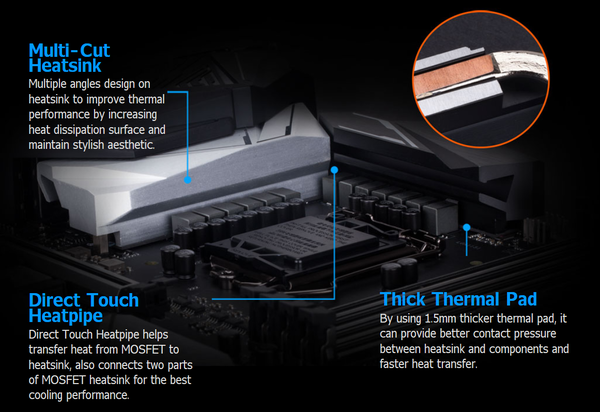 GIGABYTE Z390 DESIGNARE_VRM Cooler