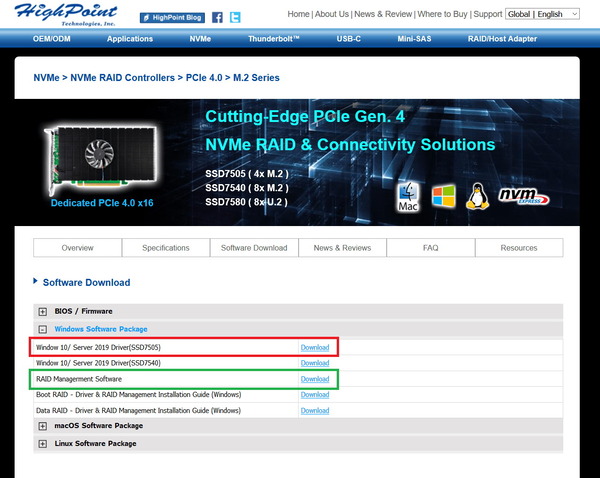 HighPoint SSD7505_dl
