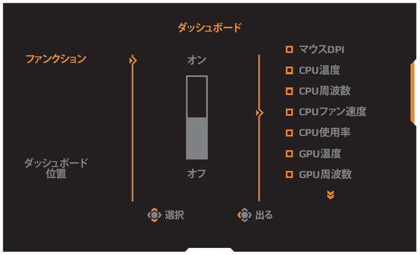 AORUS AD27QD_DashBoard-config