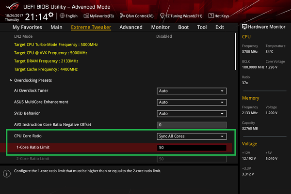 Core i7 8700K 5GHz OC BIOS Setting (1)