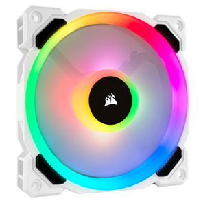 Corsair LL120 RGB Dual Light Loop RGB LED PWM Fan - White